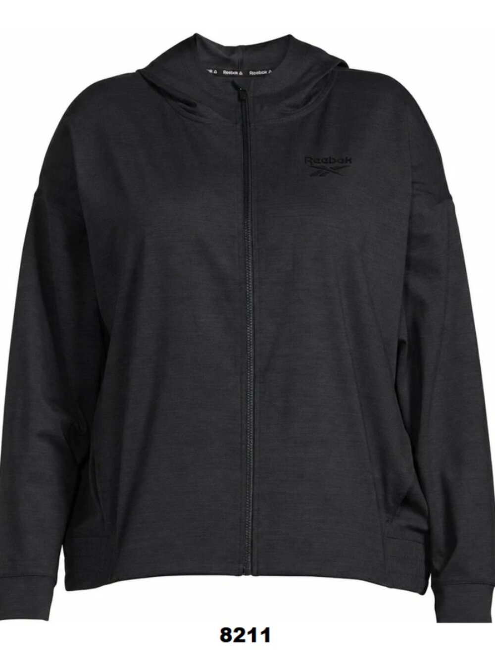 NWT Reebok Men's Small Black Dime Full Zip Hoodie Athletic Training Jacket
